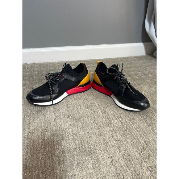 Aldo Size 9 Black Red Yellow Sneakers worn once Very Comfortable‎ - Picture 4 of 7